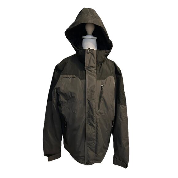 Mens S Jacket Winter Parka Insulated Water Resistant Hooded Mid weight BLK $120 - Picture 2 of 14